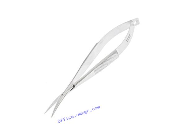 SE SP46C Curved Iris Scissors with Spring, 4.75