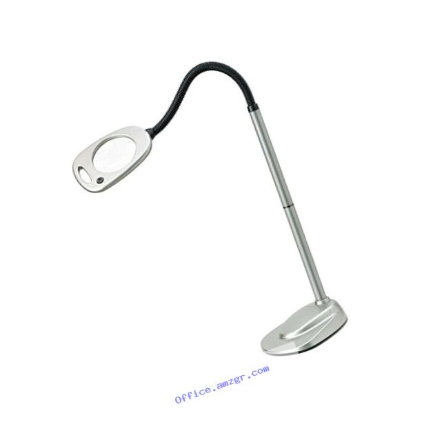 LIGHT IT by Fulcrum 20072-401 12 LED Wireless Magnifier Adjustable Floor Lamp with Adaptor