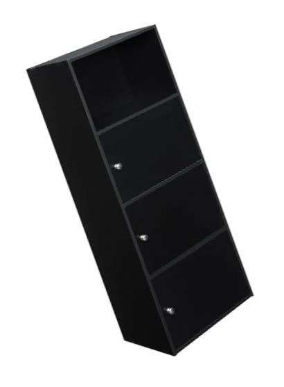 Convenience Concepts Designs2Go X-Tra Storage 3-Door Cabinet, Black