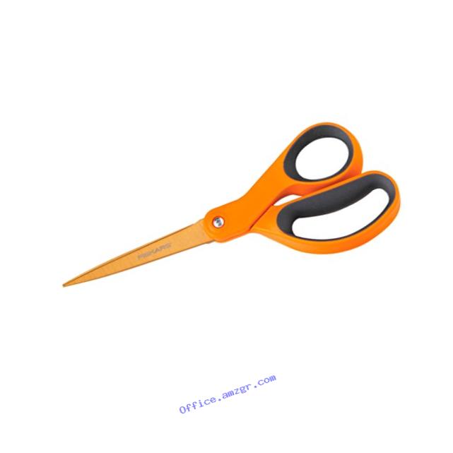 Fiskars 8 Inch Premier Softgrip Titanium Straight Scissors (01-004244J)