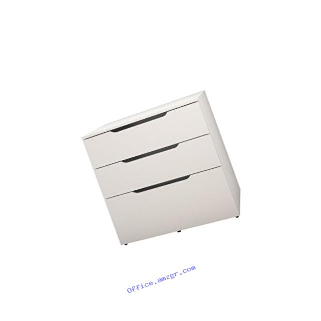 Arobas 600303 3-Drawer Filing Cabinet from Nexera, White