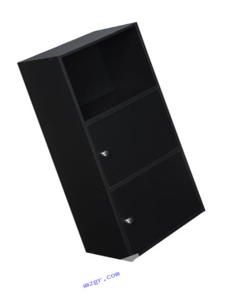Convenience Concepts Designs2Go X-Tra Storage 2-Door Cabinet, Black