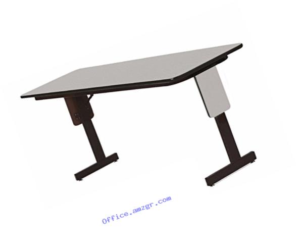 Correll SPA2460PX-15 Adjustable Height Folding Seminar Table, Panel Leg, Rectangular Top, 24