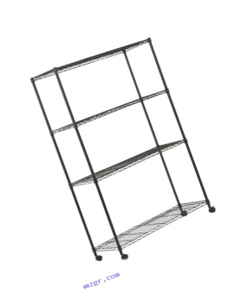 Sandusky MWS481872 4-Tier Mobile Wire Shelving Unit with 2