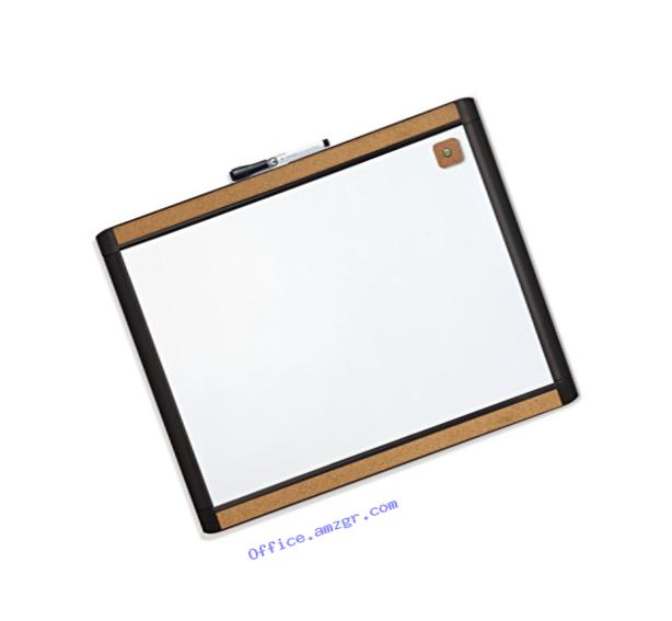 U Brands Pin-It Magnetic Dry Erase Board, 20 x 16 Inches, Black Frame