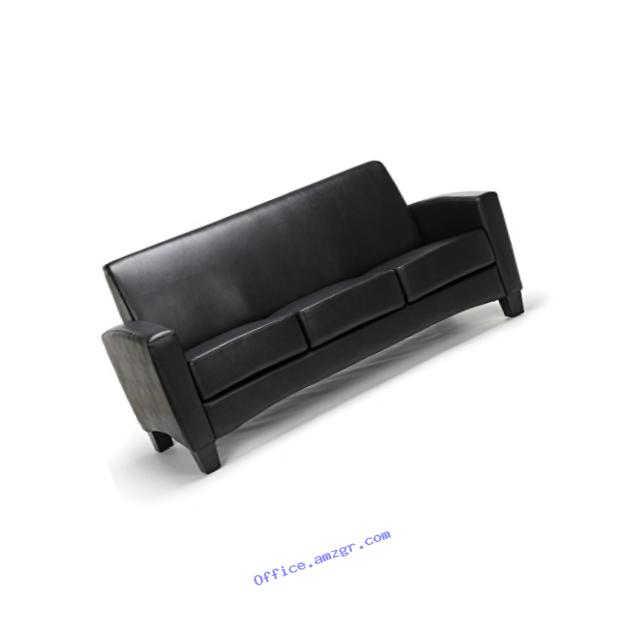 Essentials Traditional Armed Sofa, Black (ESS-9052-BLK)