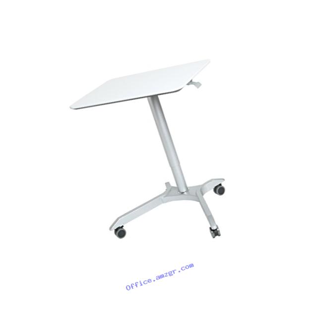 Seville Classics AIRLIFT XL Sit-Stand Mobile Desk, White