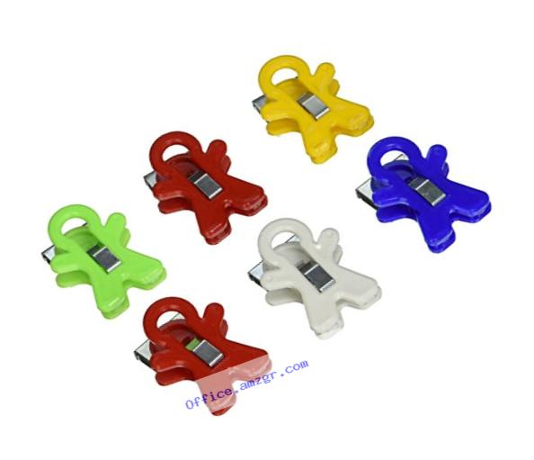 Adams 3303-50-0569 People Shaped Magnet Clip, Assorted Colors