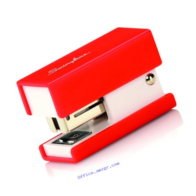 Swingline Mini Fashion Stapler, 12 Sheets, Red (S7087873)