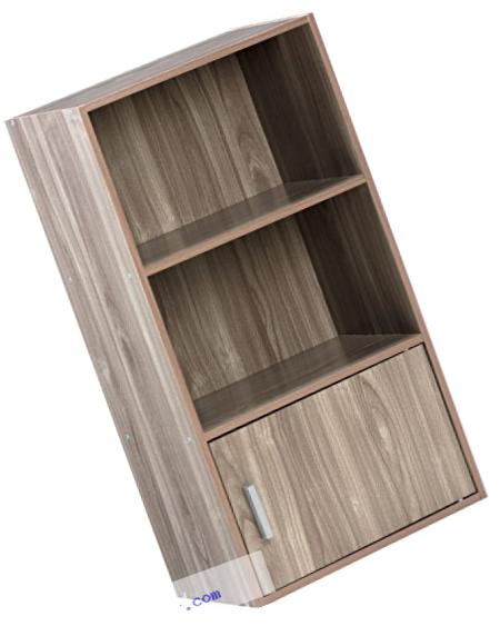 Comfort Products 50-6522WN Small Modern Bookshelf, Walnut