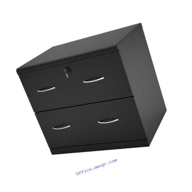 Z-Line Designs 2-Drawer Lateral File Cabinet, Black