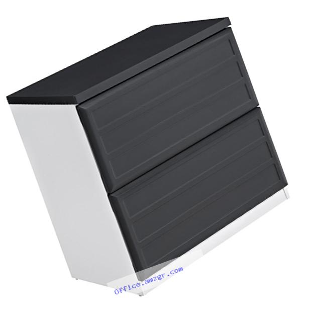 Altra Pursuit Lateral File Cabinet, White/Gray