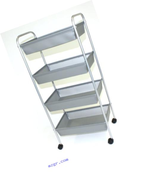 Storage Solutions 1620S6 4-Tier Poly Storage Cart