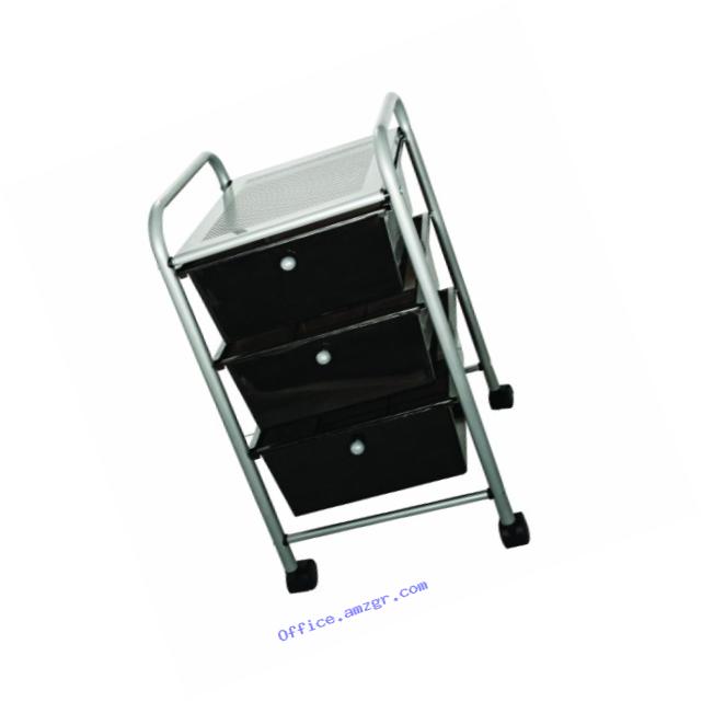 ADVANTUS 3-Drawer Rolling File Organizer Cart, 27 x 15.5 x 13 Inches, Black (34006)