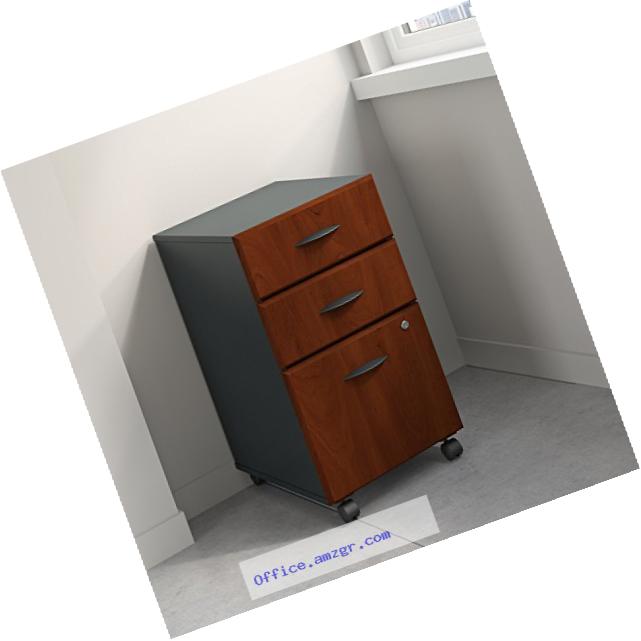 Series A 3 Drawer Mobile File Cabinet in Hansen Cherry and Galaxy