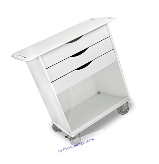 TrippNT 51000CLEAR Polyethylene Deluxe Extra Wide Storage Cart and Clear Acrylic Door, 36