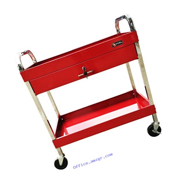 Excel TC303D-Red 30-Inch Steel Tool Cart, Red