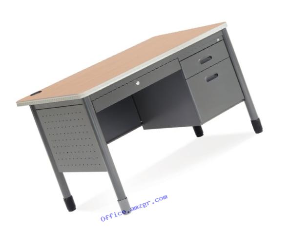 OFM Mesa Series Teachers Desk with Laminate Top - Durable Locking Utility Desk, 30