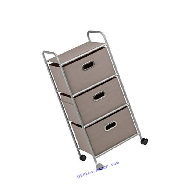 Honey Can Do 3 Drawer Rolling Cart Grey