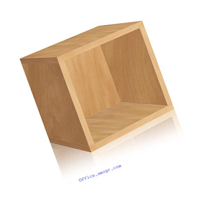 Way Basics Eco Stackable Storage Cube and Cubby Organizer, Natural (made from sustainable non-toxic zBoard paperboard)