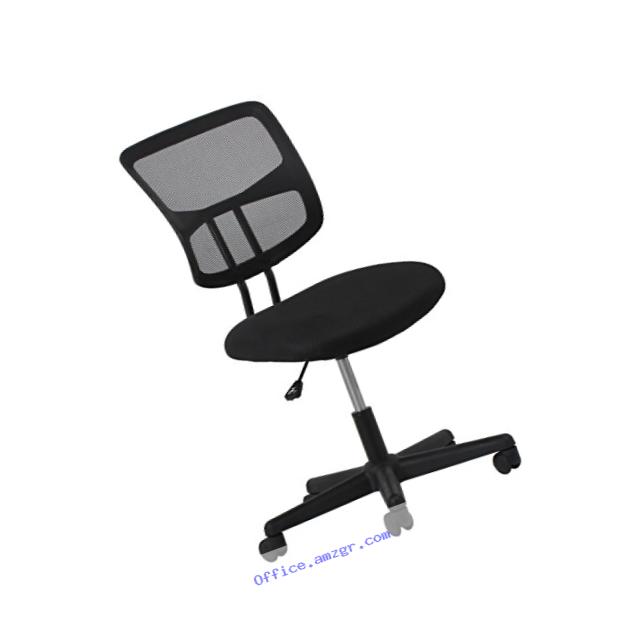 Essentials Swivel Armless Mid Back Mesh Task Chair - Ergonomic Computer/Office Chair (ESS-3020)