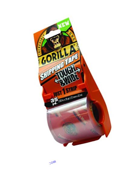 Gorilla Packaging Tape Tough & Wide with Dispenser, 2.83
