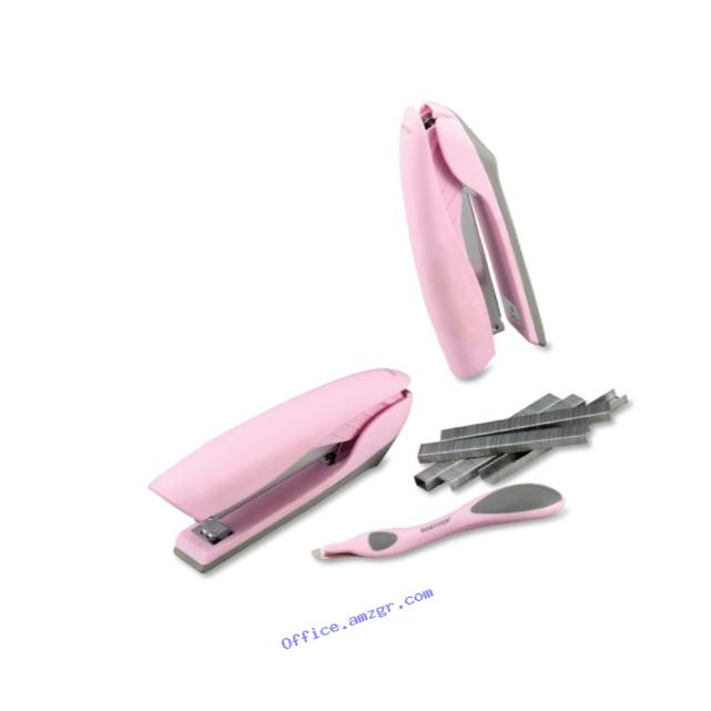 Bostitch Velvet No-Jam  Stapler Value Kit, Includes Staples and Magnetic Staple Remover, Pink (B326-PP-VLT-PNK)