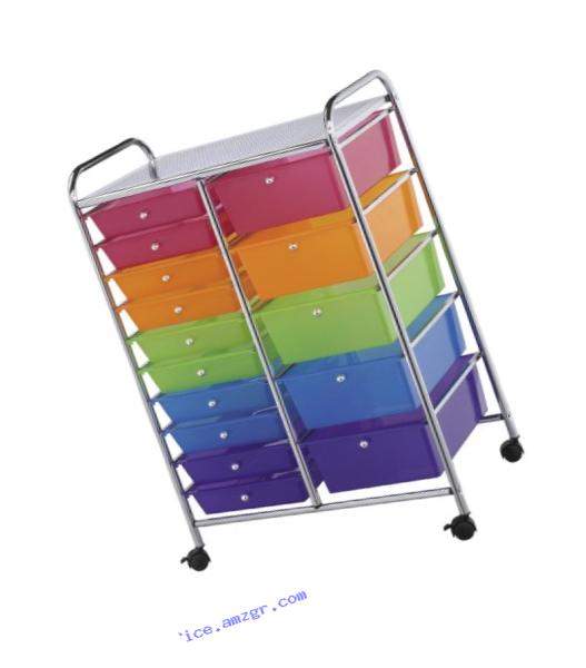 Darice 2026-105 Rolling Storage Trolley with 15-Tier