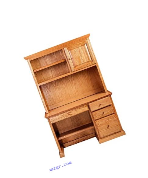 Forest Designs FD-1014 - TG - 1020-WO Traditional Desk with Pencil Drawer and Hutch, 48