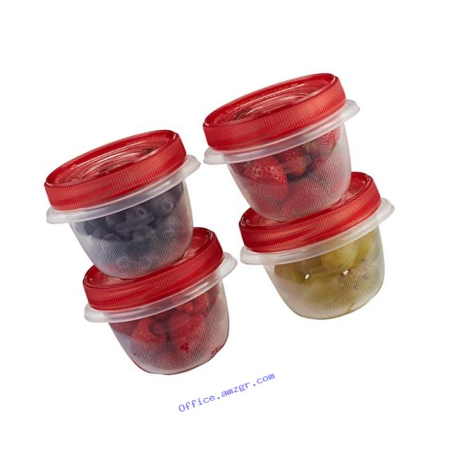 Rubbermaid TakeAlongs 1.2 Cup Twist & Seal Food Storage Container, 4 Pack