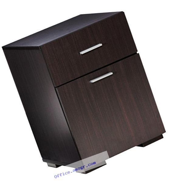 Comfort Products 50-2401ES Modern 2 Drawer Lateral File Cabinet, Espresso