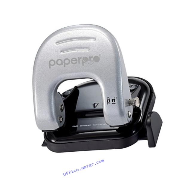 PaperPro inDULGE 20 Reduced Effort 2-Hole Punch, 20 Sheets, Multilingual Packaging Silver (2312)