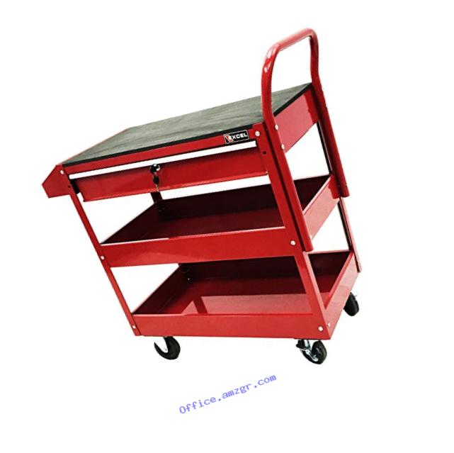 Excel TC301C-Red 36-Inch Steel Tool Cart, Red
