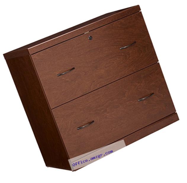Z-Line Designs 2-Drawer Lateral File Cherry Cabinet with Black Accents