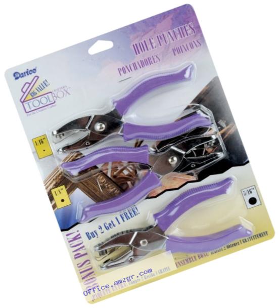 Darice 1201-14 Value Pack Circle Hole Punches 3-Piece
