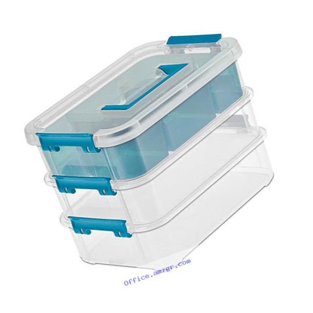 Sterilite 14138606 Layer Stack & Carry Box, 10-5/8-Inch