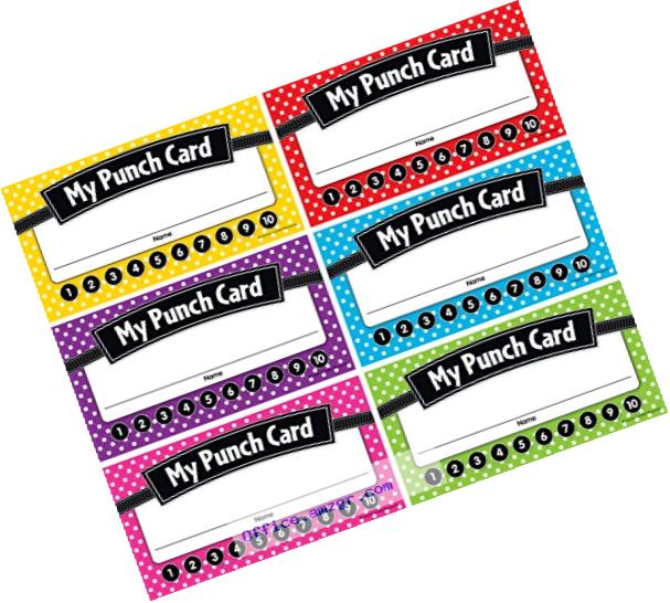 Teacher Created Resources Polka Dots Punch Cards (5608)